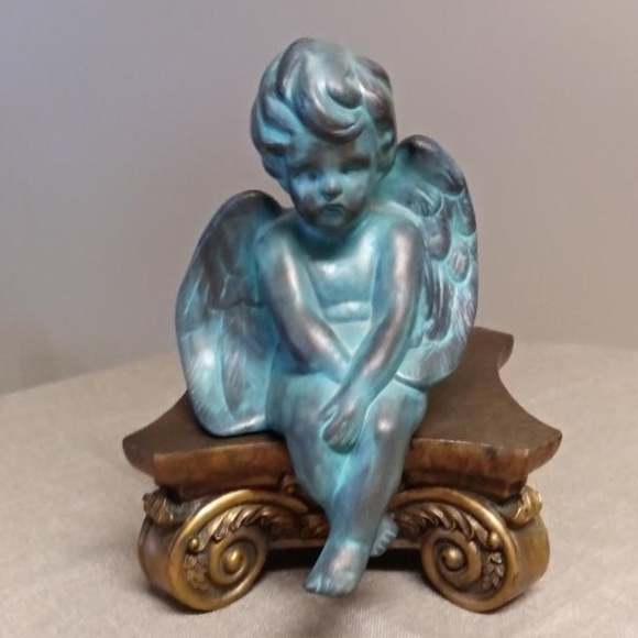 Vintage Other - Vintage Sitting Cherub Angel